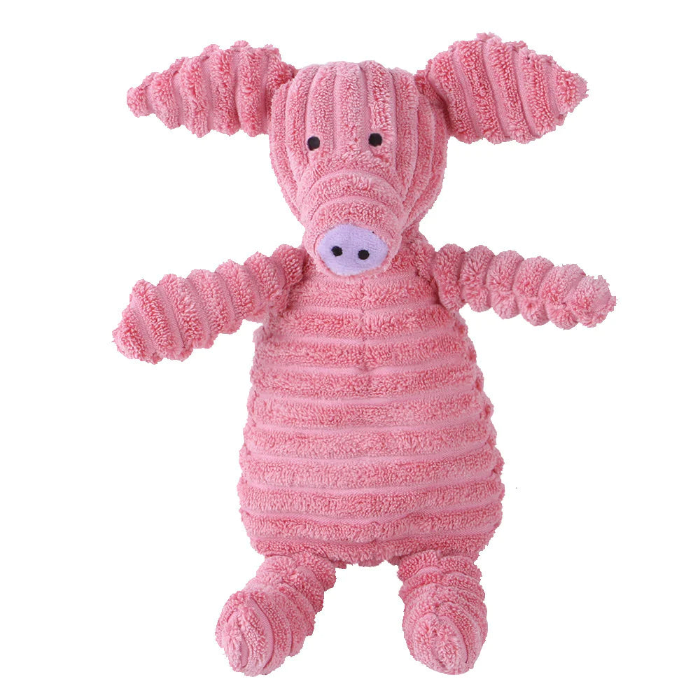 Plush Squeaky Animal Toy for Dogs & Cats