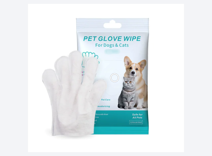 Pet Grooming Cleaning Gloves & Wipes for Dogs & Cats