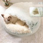 Plush Shell-Shaped Pet Bed for Cats & Small Dogs