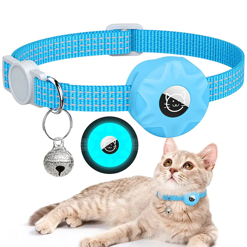Apple AirTag Cat Collar with Reflective Safety Design
