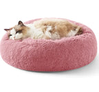 Fluffy Round Non-Slip Pet Bed for Dogs & Cats