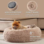 Fluffy Round Non-Slip Pet Bed for Dogs & Cats