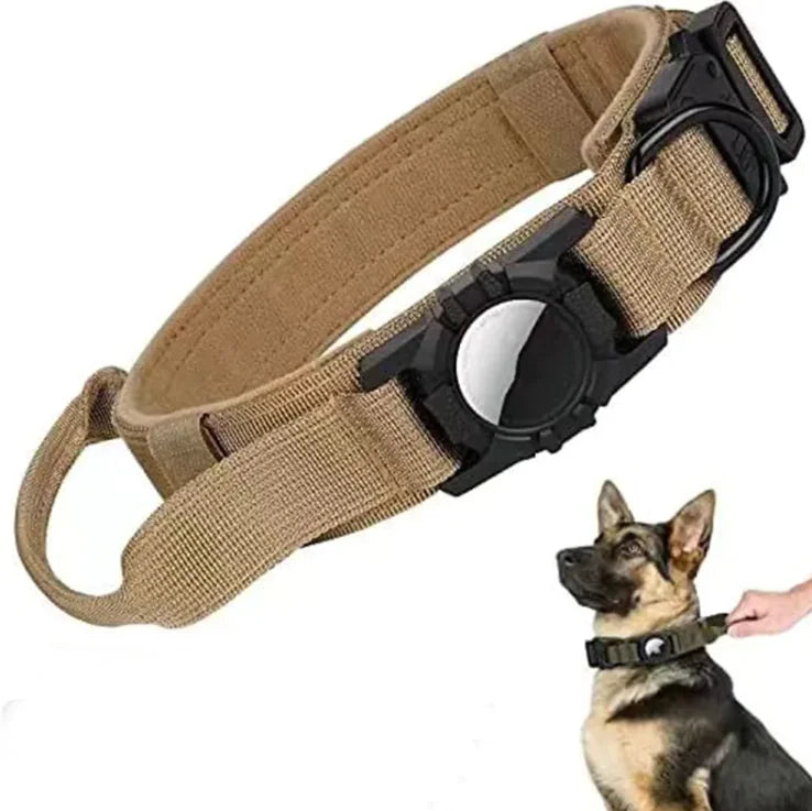 Collar for larger dog with Protective AirTag holder