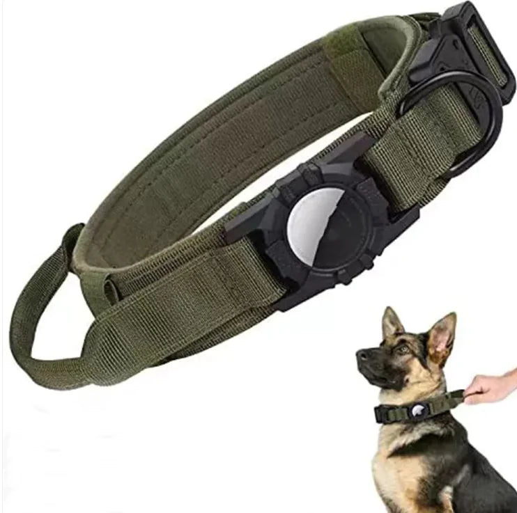 Collar for larger dog with Protective AirTag holder