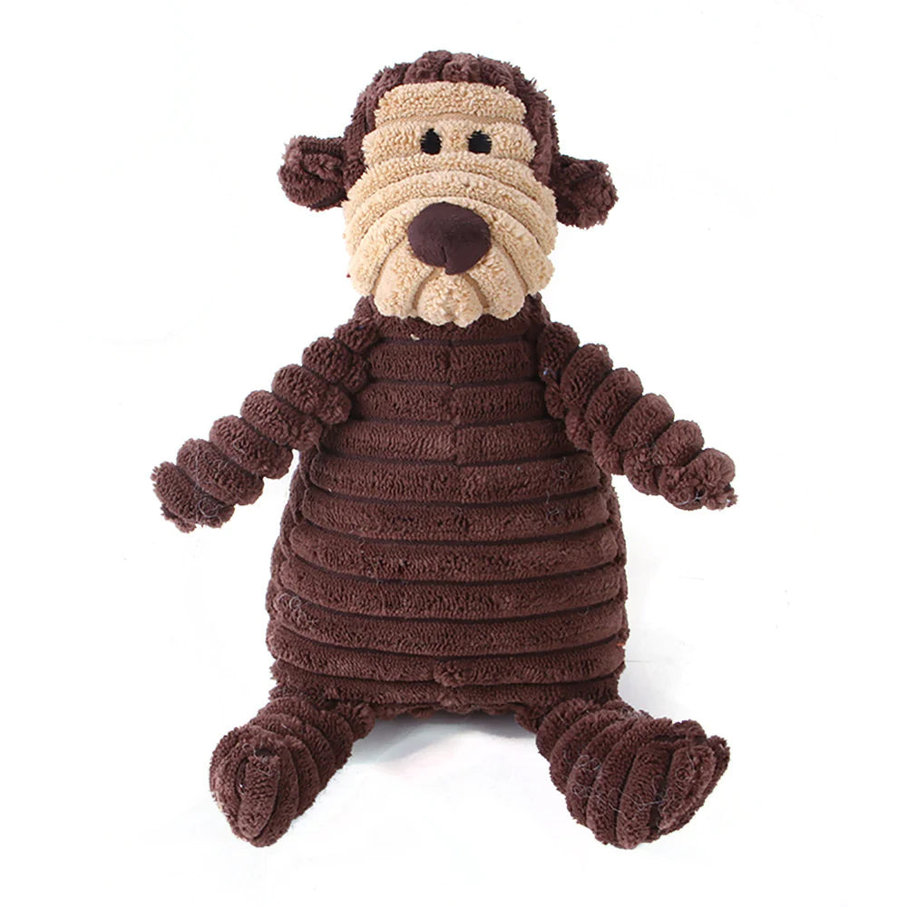 Plush Squeaky Animal Toy for Dogs & Cats