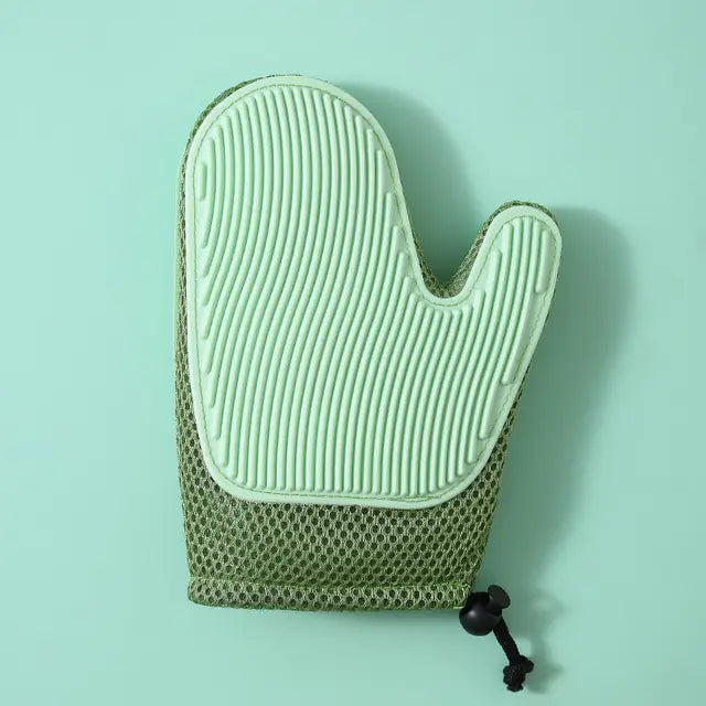 Pet Grooming Gloves with Massage & Hair Removal