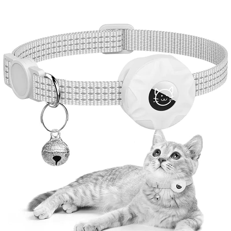 Apple AirTag Cat Collar with Reflective Safety Design