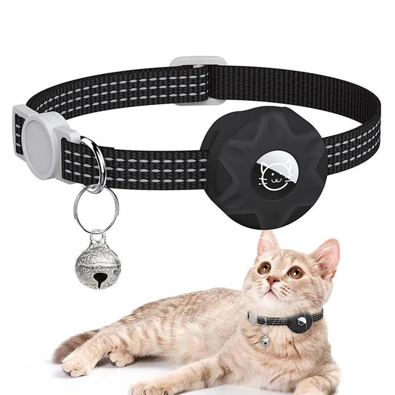 Apple AirTag Cat Collar with Reflective Safety Design